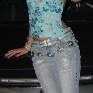 Aqua Blue Sequin Floral Cami Top