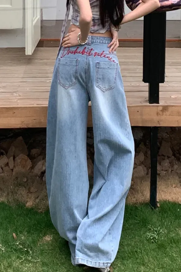 Light Blue Solid Mid Rise Jeans