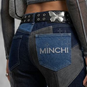 Minchi Y2K Patchwork Flare Jeans